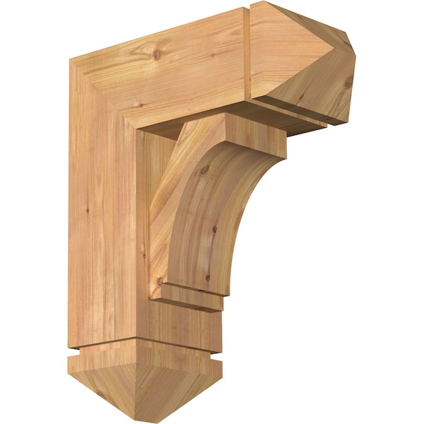Ekena Millwork Imperial Arts and Crafts Smooth Bracket w/ Offset Brace, Western Red Cedar, 7 1/2"W x 18"D x 22"H BKT0806X18X22IMP03SWR - main